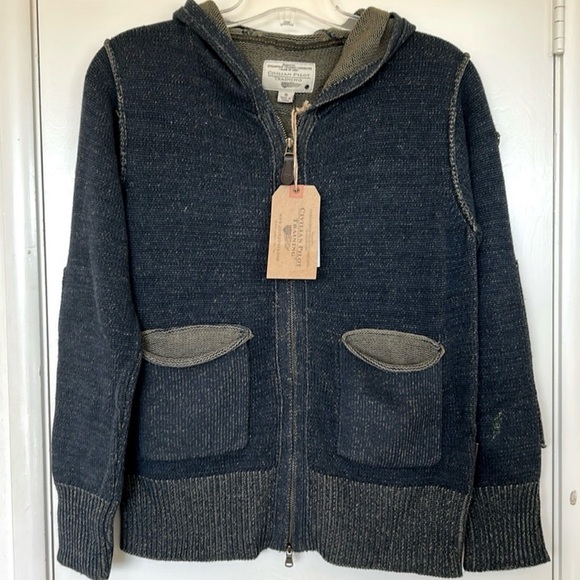Cockpit USA NWT Mens zipper hoodie Sweater Size Large